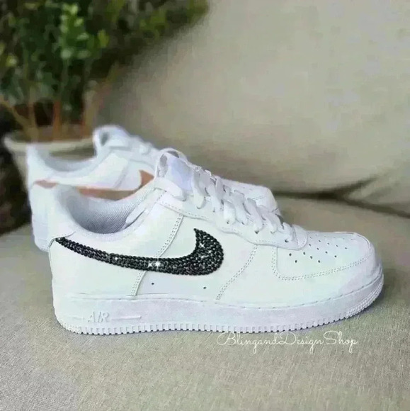 Bling Nike Air Force 1 Low Sneakers Customized with Swarovski Crystals Custom - Picture 10 of 10